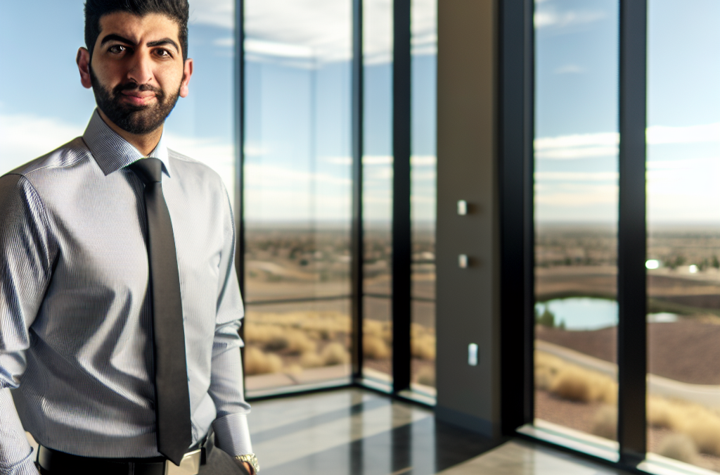 Professional entrepreneur in a modern office in Western Colorado with natural light