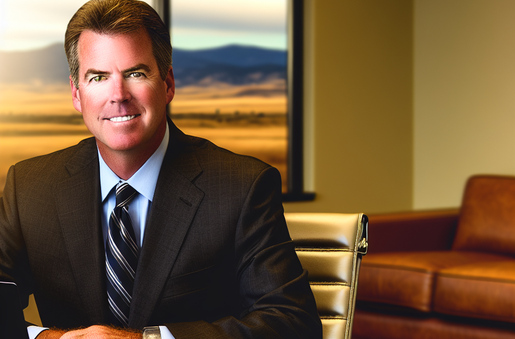 Entrepreneur in a modern office with a Colorado Western Slope view, representing local business leadership and digital visibility