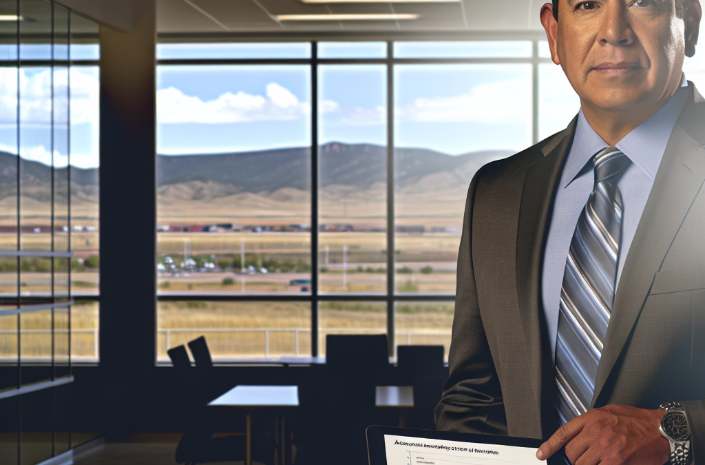 Entrepreneur reviewing digital analytics in a modern office in Western Colorado