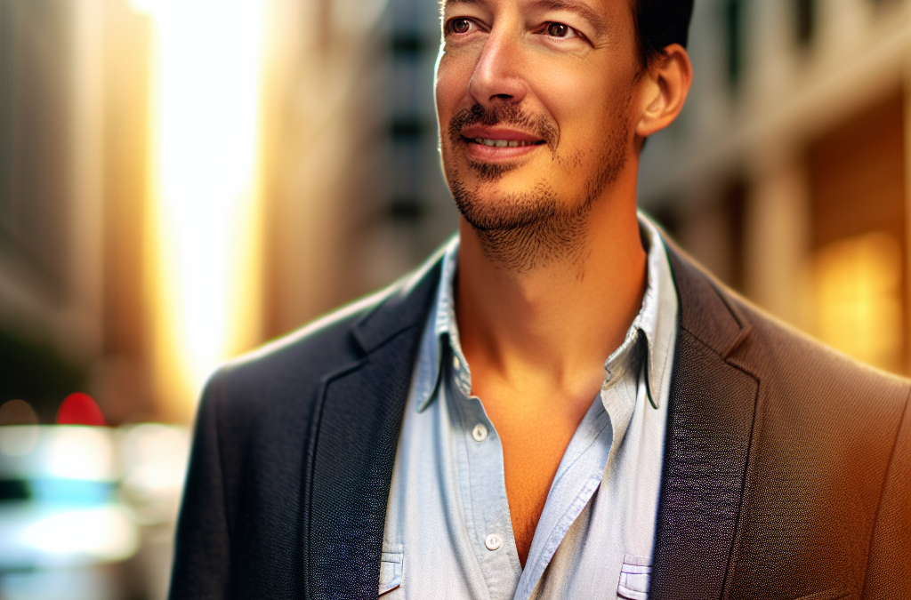 Entrepreneur in downtown Grand Junction, Colorado with a professional, confident stance