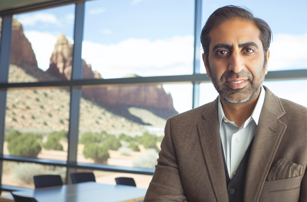 Entrepreneur in a modern office in western Colorado, representing business reputation and search visibility